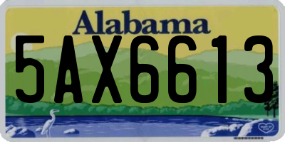 AL license plate 5AX6613