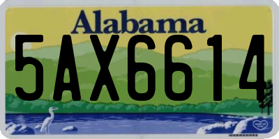 AL license plate 5AX6614