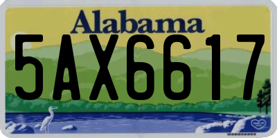 AL license plate 5AX6617