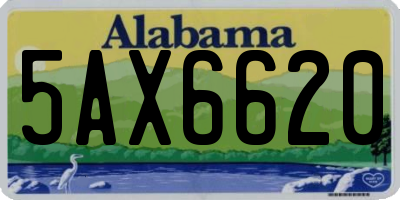 AL license plate 5AX6620