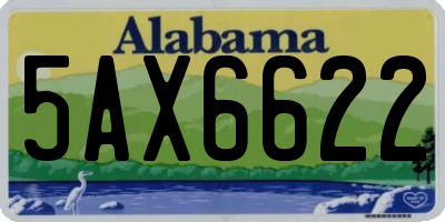 AL license plate 5AX6622