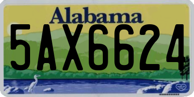 AL license plate 5AX6624