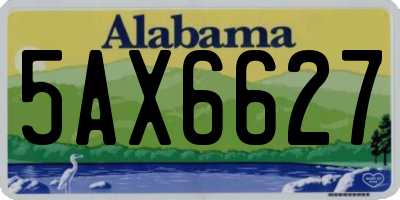 AL license plate 5AX6627