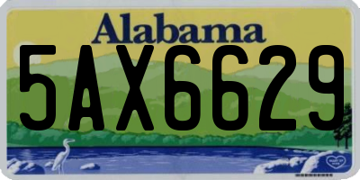 AL license plate 5AX6629