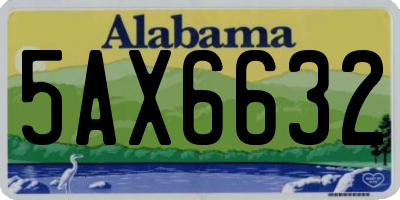 AL license plate 5AX6632