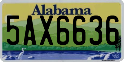 AL license plate 5AX6636