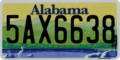 AL license plate 5AX6638