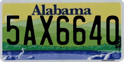 AL license plate 5AX6640