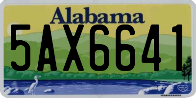 AL license plate 5AX6641