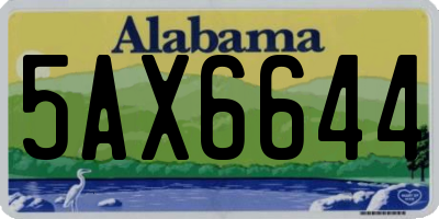AL license plate 5AX6644