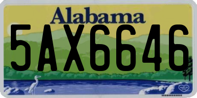 AL license plate 5AX6646