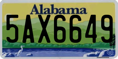 AL license plate 5AX6649