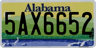 AL license plate 5AX6652