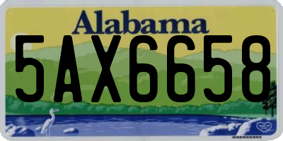 AL license plate 5AX6658