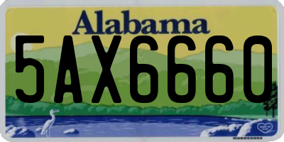 AL license plate 5AX6660