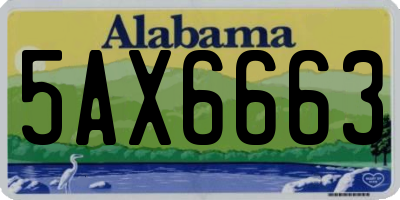 AL license plate 5AX6663