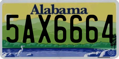 AL license plate 5AX6664