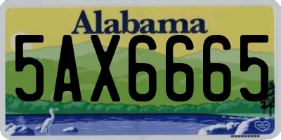 AL license plate 5AX6665