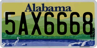 AL license plate 5AX6668