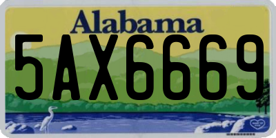 AL license plate 5AX6669