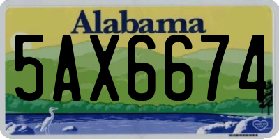 AL license plate 5AX6674
