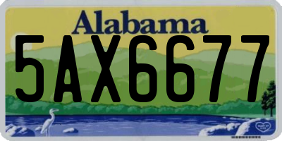 AL license plate 5AX6677