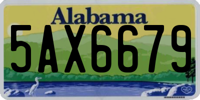AL license plate 5AX6679