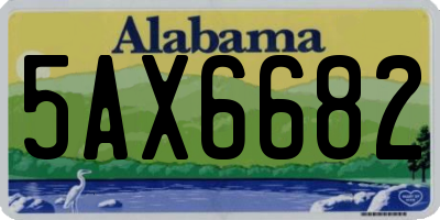 AL license plate 5AX6682