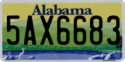 AL license plate 5AX6683