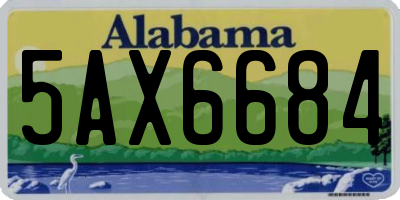 AL license plate 5AX6684