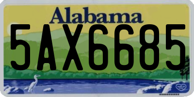 AL license plate 5AX6685