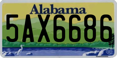 AL license plate 5AX6686