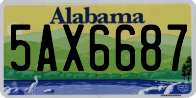 AL license plate 5AX6687