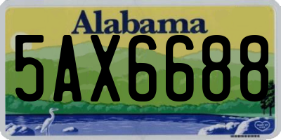 AL license plate 5AX6688