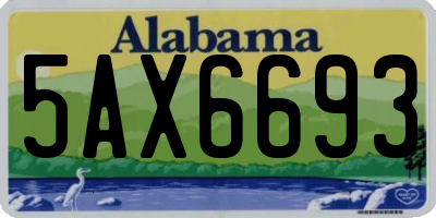 AL license plate 5AX6693