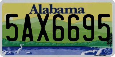 AL license plate 5AX6695