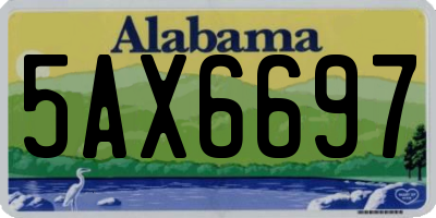 AL license plate 5AX6697