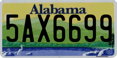 AL license plate 5AX6699