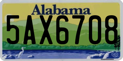 AL license plate 5AX6708