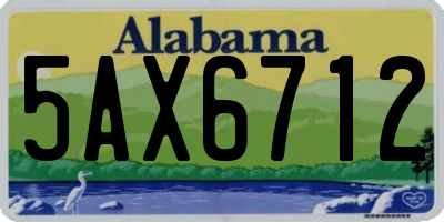 AL license plate 5AX6712