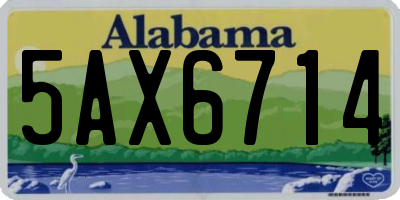 AL license plate 5AX6714