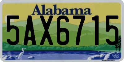 AL license plate 5AX6715