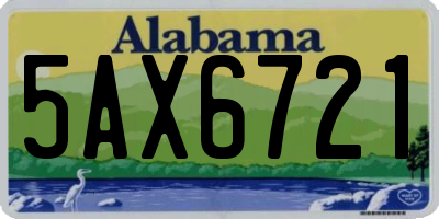 AL license plate 5AX6721