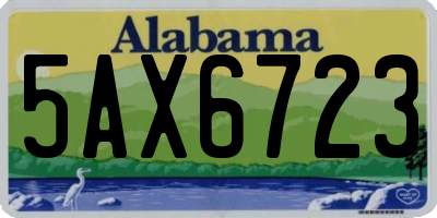 AL license plate 5AX6723