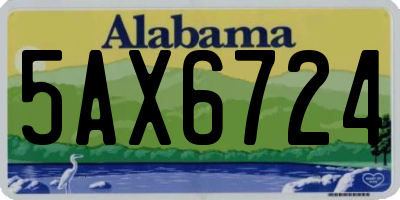 AL license plate 5AX6724