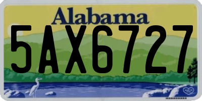 AL license plate 5AX6727