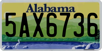 AL license plate 5AX6736