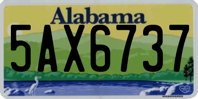 AL license plate 5AX6737