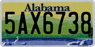 AL license plate 5AX6738