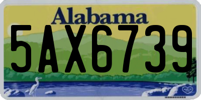 AL license plate 5AX6739